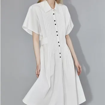 ELLE Short-Sleeved Dresses Women's White