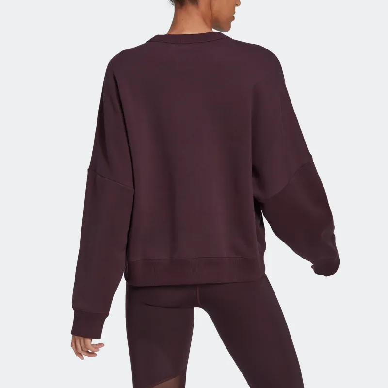 Adidas Sweatshirts Women's Dark Reddish Purple-2