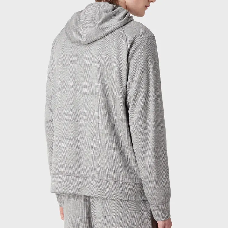 EMPORIO ARMANI Checked Long-sleeved Hoodie-3