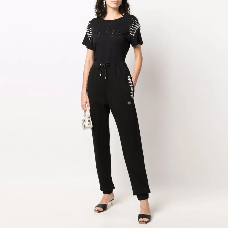 PHILIPP PLEIN Crystal Iconic plein Track Pants-1