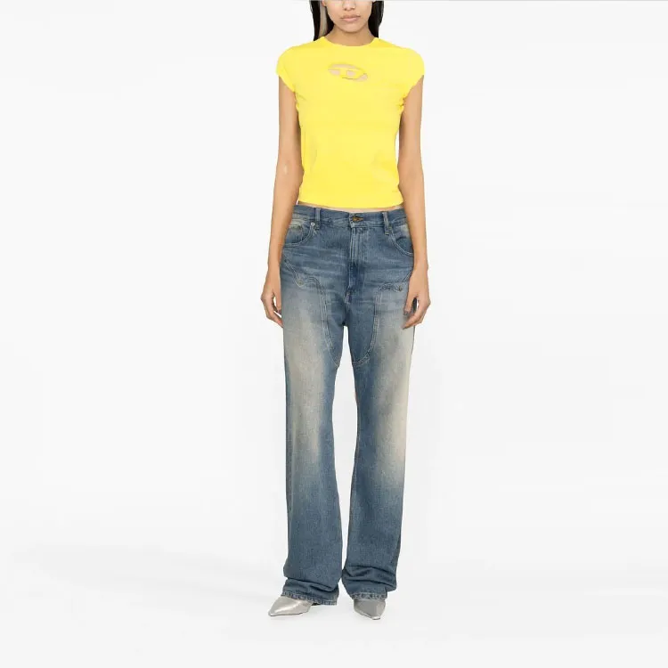 DIESEL SS23 Regular T Shirt Women's Canary Yellow-1