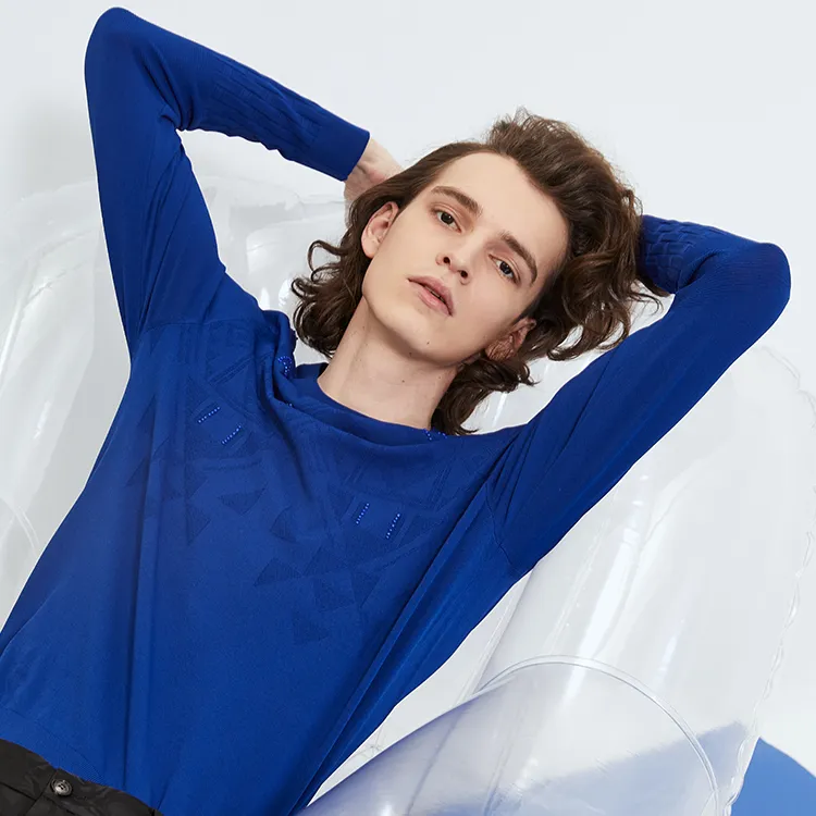 DAVID NAMAN Sweaters Men Royal Blue-6