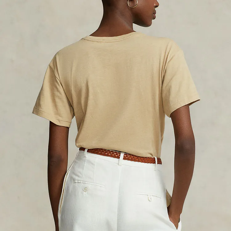 Polo Ralph Lauren T Shirts Women's Beige-4
