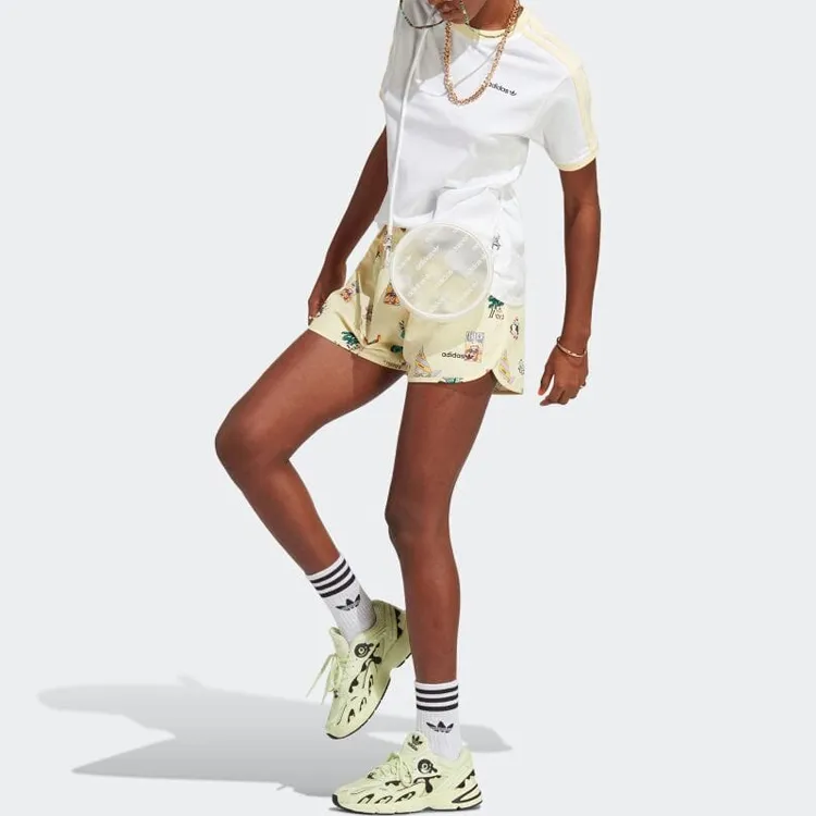 Adidas Originals Casual Shorts Women's Light Yellow-1