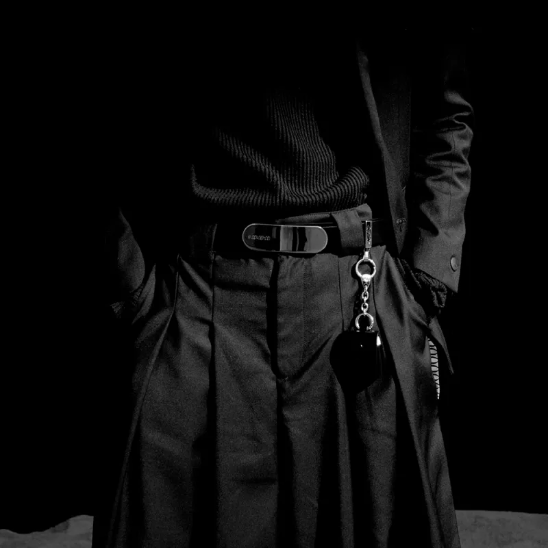 Kami Anger Leather Belts Unisex Black-4