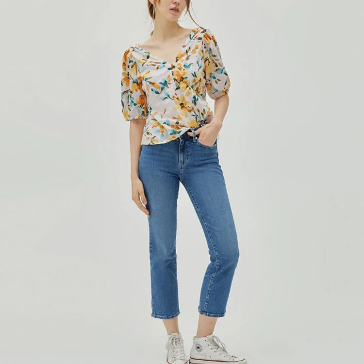 GAP Shirts Women's Yellow Floral-1