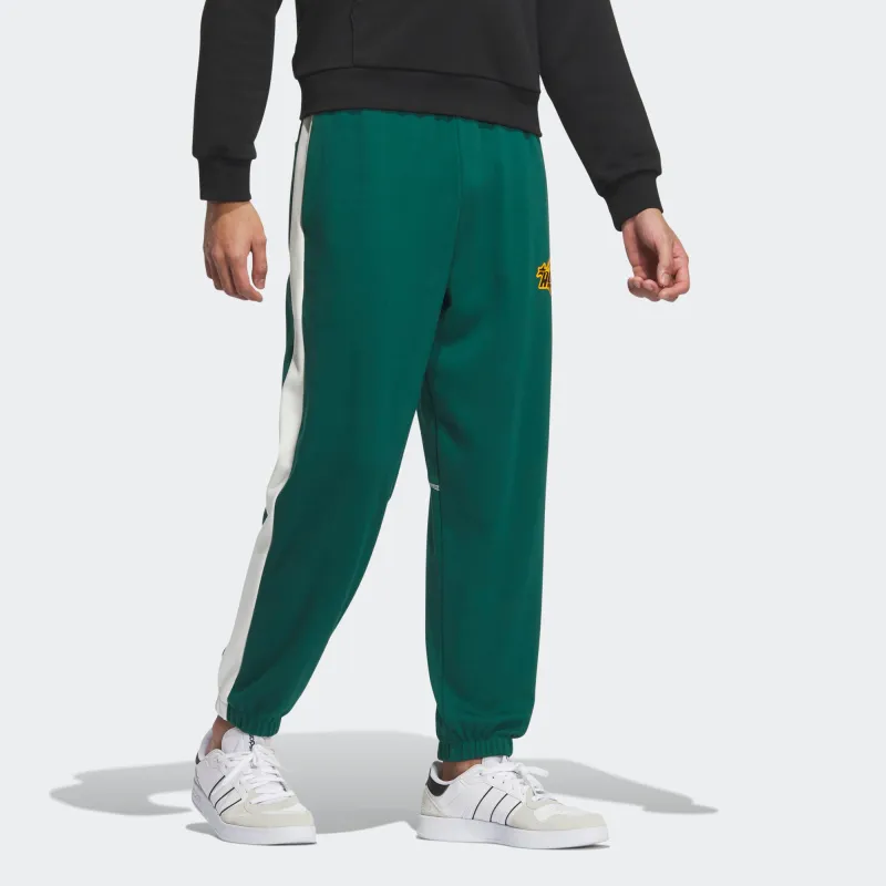 Adidas Knitted Sports Pants Men's Forest Green-3