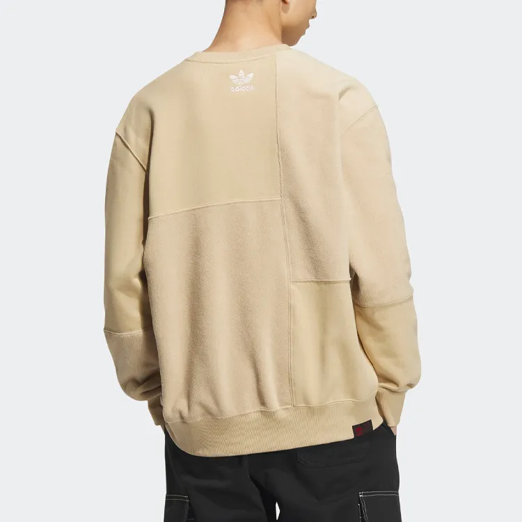 Adidas Originals Sweatshirts Men Linen Khaki Brown-2