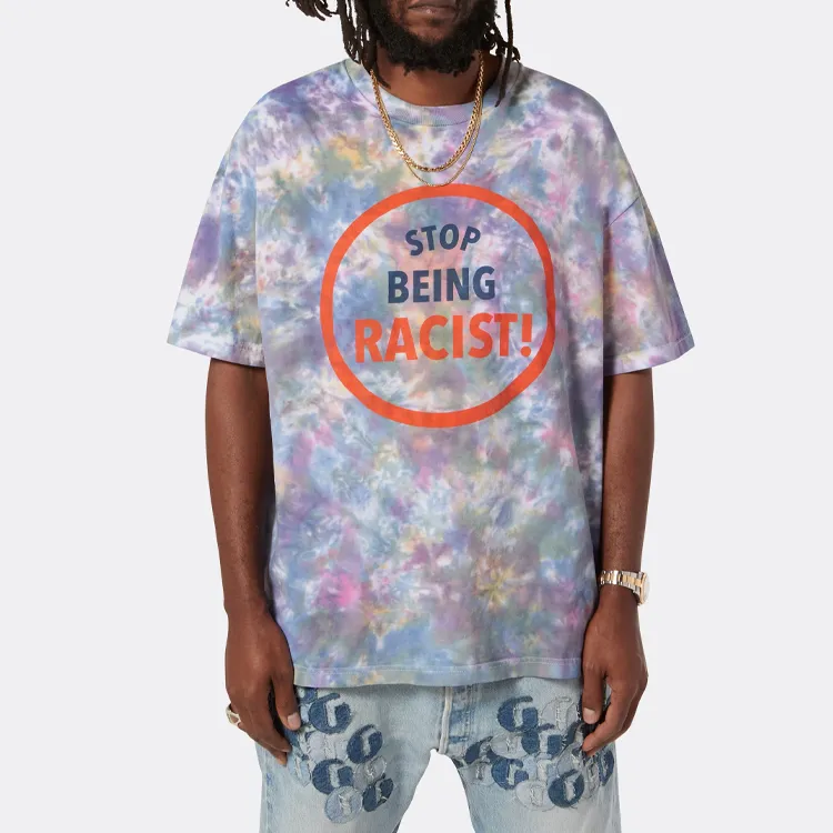 Gallery Dept. Stop Being Racist Tie Dye T shirt-9
