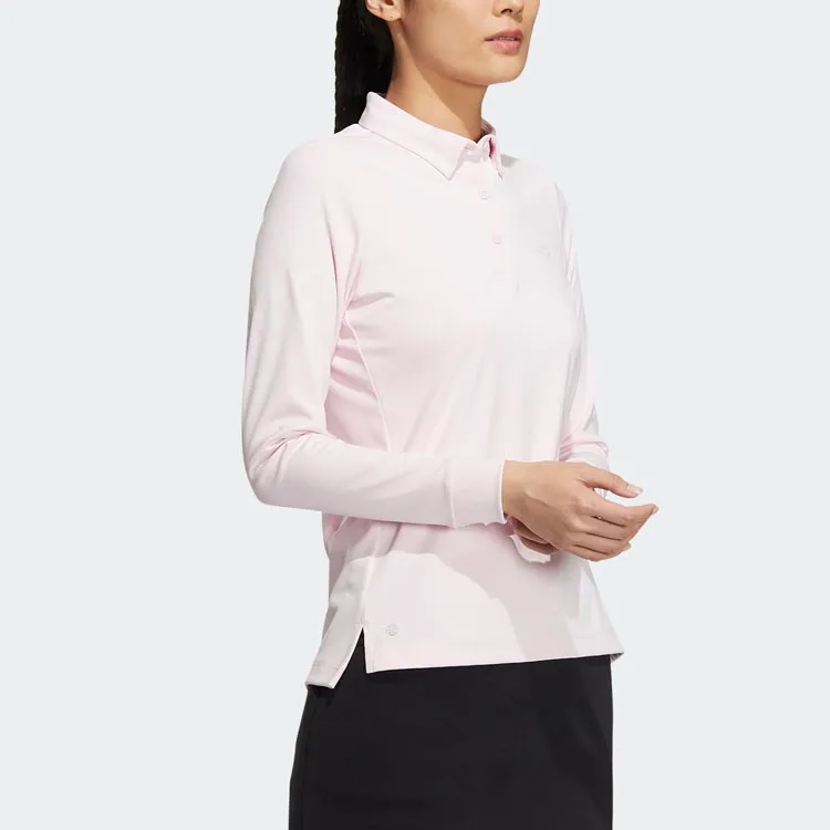 Adidas Polo Shirts Women's Clear Pink-3