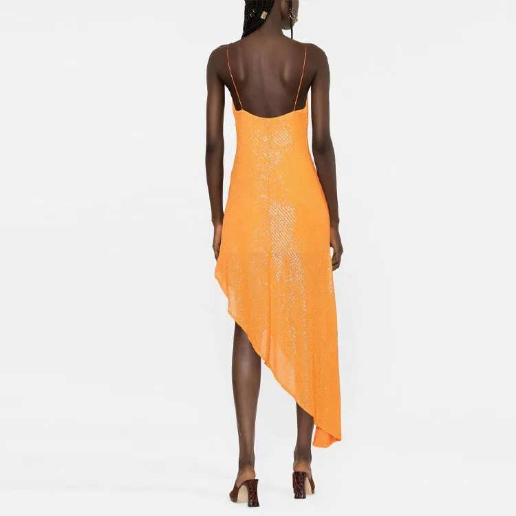 Rotate Sleeveless Dresses Women's Orange-2