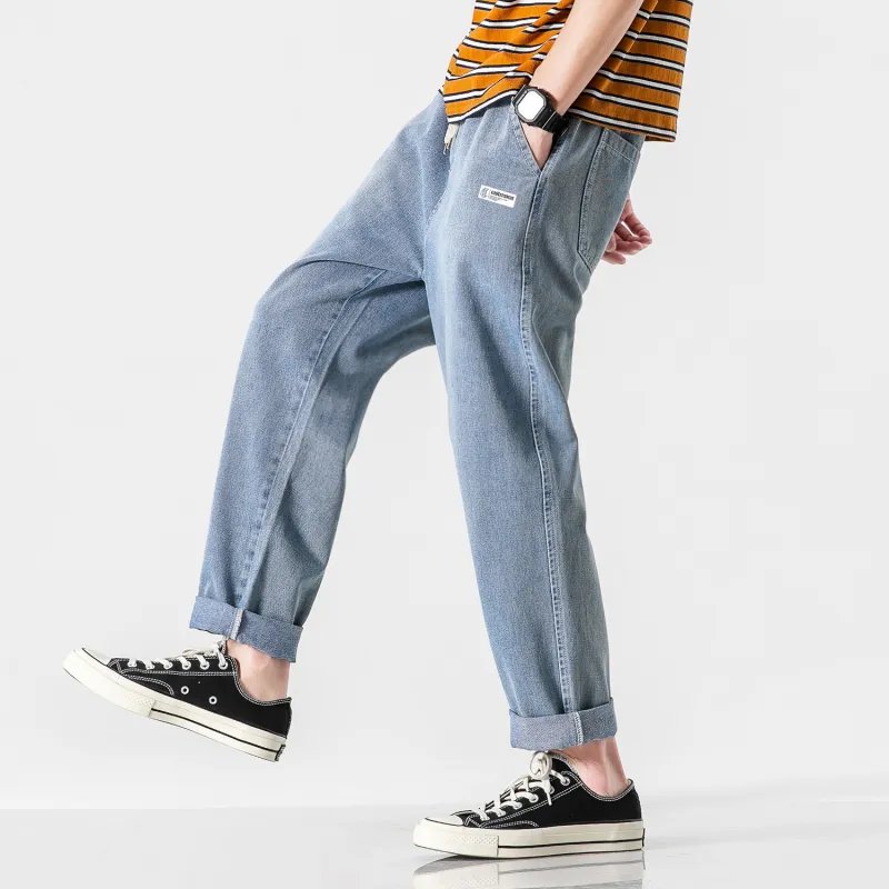 CASTERWEAR SS22 Straight Thin Jeans Fall Unisex Light Blue-3