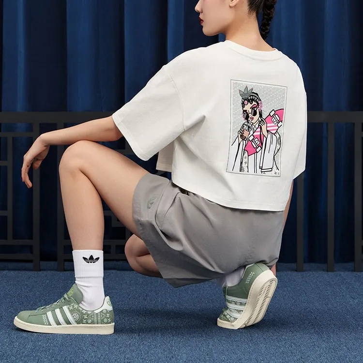 Adidas Originals TOC Crop Tops Women's Jade White-5