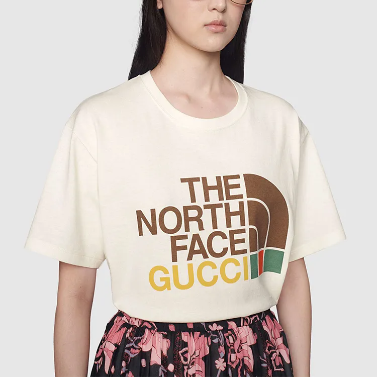 GUCCI X The North Face Cotton T shirt Beige-3
