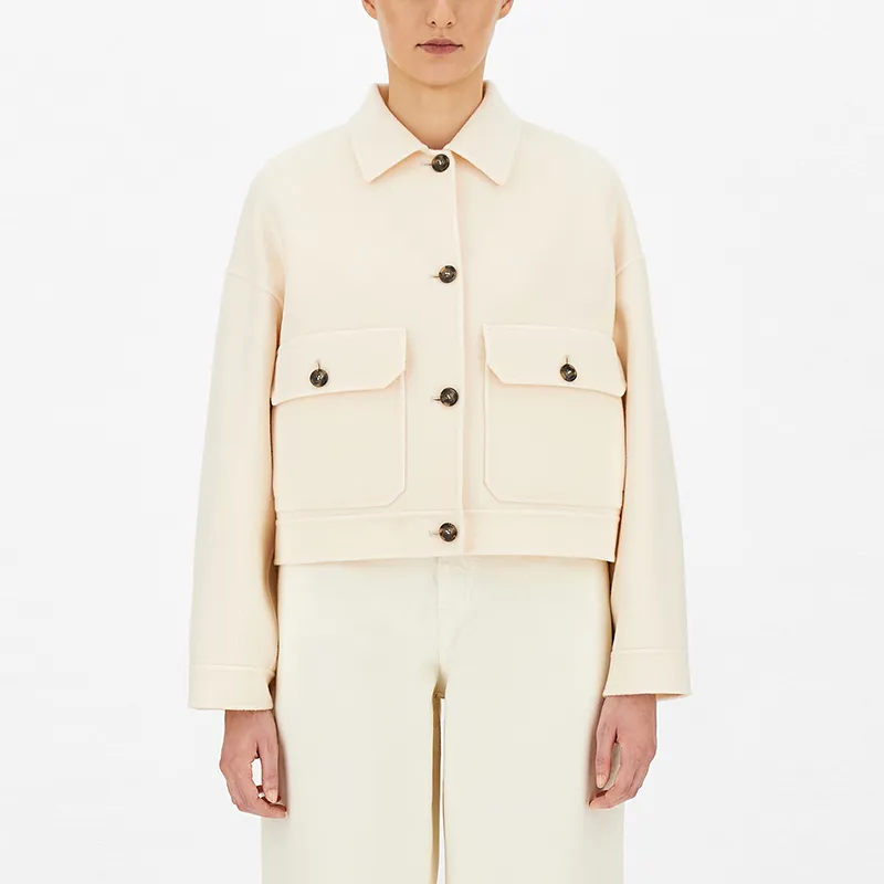 WEEKEND MaxMara Cropped Coats Women's Ecru-2