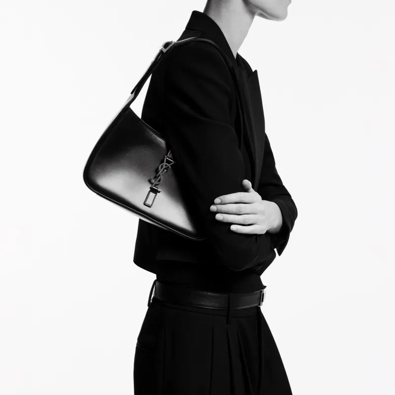 SAINT LAURENT LE5A7 Cow Leather Shoulder Bag Handbags Shoulder Bags Regular Women's Gray White-9