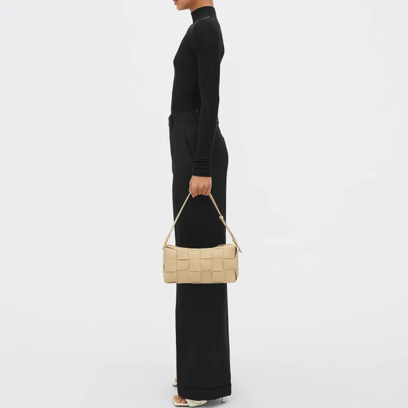 Bottega Veneta Brick Cassette Shoulder Bag Porridge-4