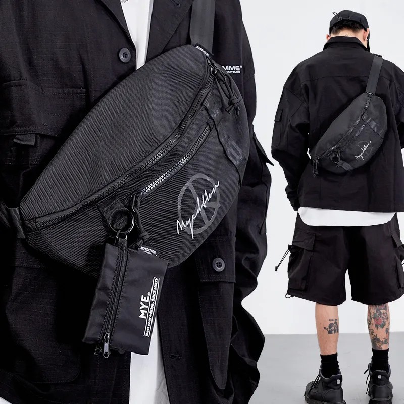 MYEDITION Dumpling Bag, Shoulder Bag, Crossbody Bag, Sling Bag Ballistic Nylon Black Unisex-6