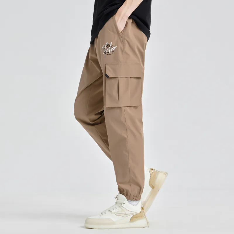 Erke Casual Pants Men's Latte Brown-5