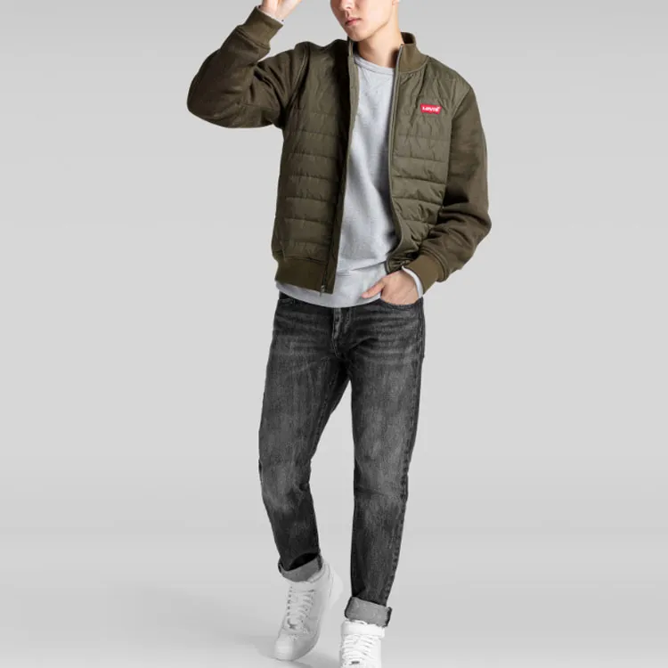 Levis Puffer Jackets Men Army Green-2