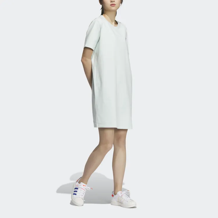 Adidas Originals Short Sleeved Dresses Women's Light Green-2