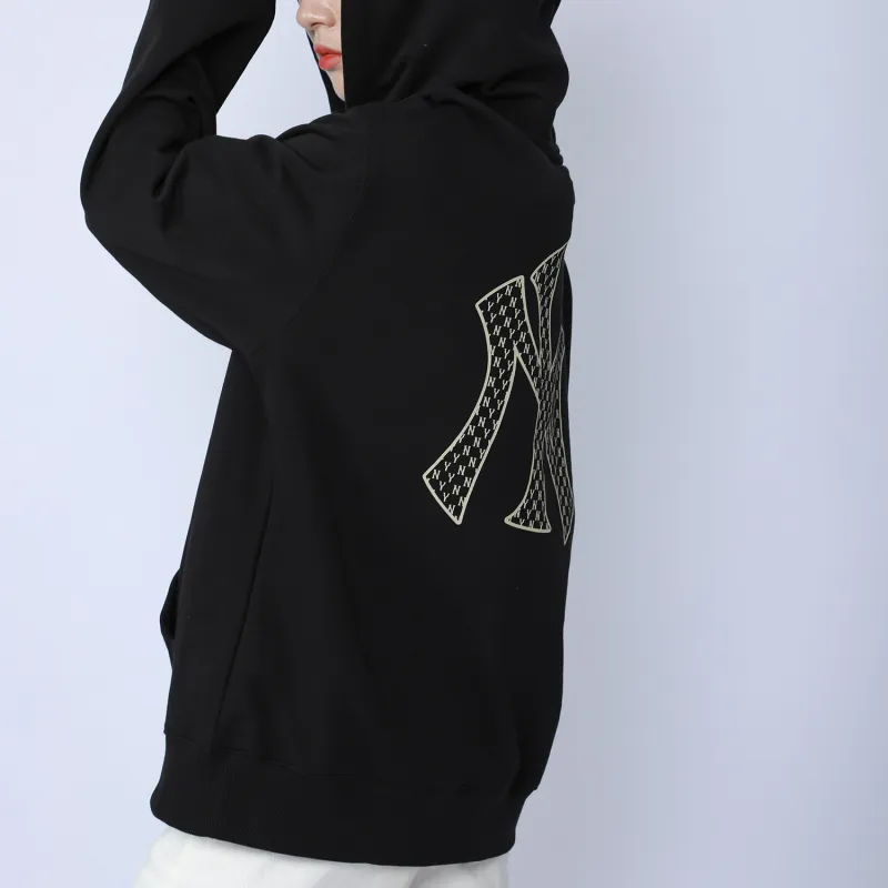 MLB Old Flower Sweatshirts Unisex Black-4