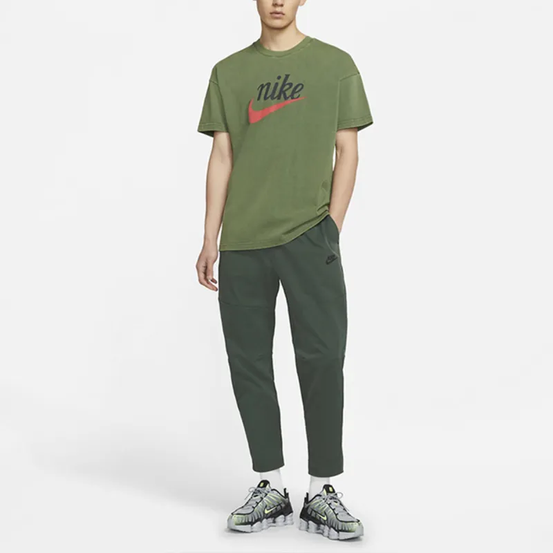 Nike Drop Shoulder Sleeve T Shirt Men's Green-2