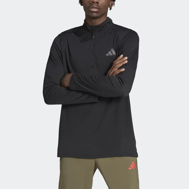 Adidas Train Essentials Seasonal Training 1/4 Zip Long Sleeve Tee-1