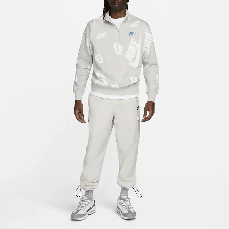 Nike Sweatshirts Men Mist Gray-2