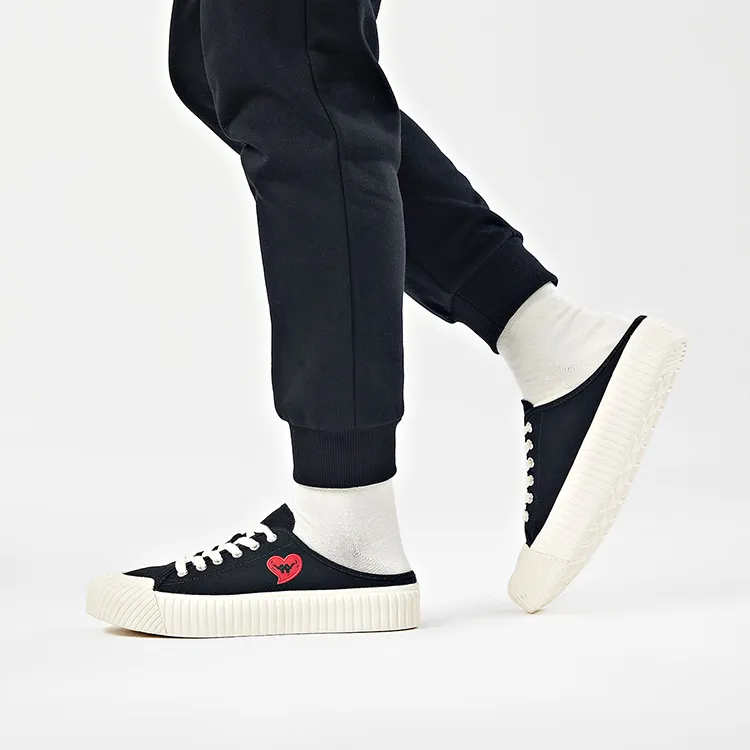 Kappa Coverage Breathable Low Top Canvas Shoes Unisex Black-5