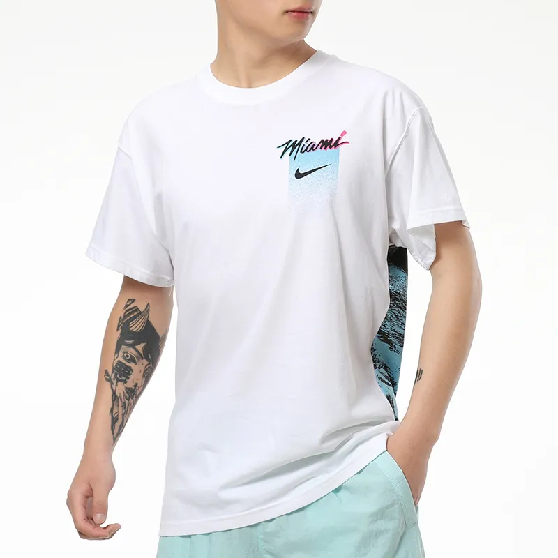 Nike T Shirts Men White-2