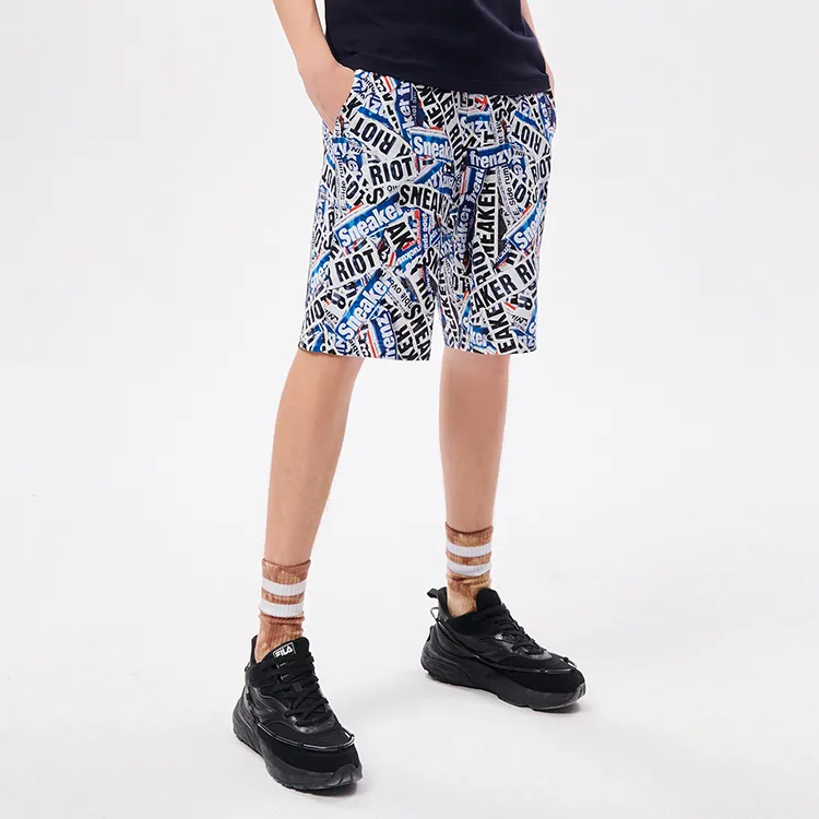 Staple X FILA FUSION Casual Shorts Men Webbing Print-3