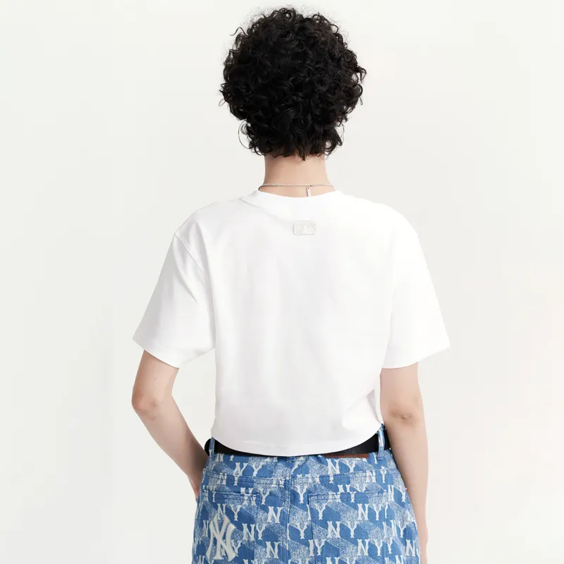 MLB College Style Series Crop Tops Women's White-2