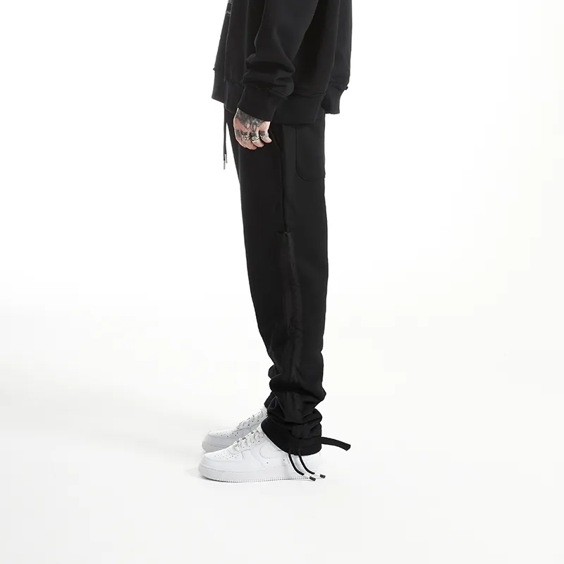 P.M.W Straight Casual Pants Men's Black-4