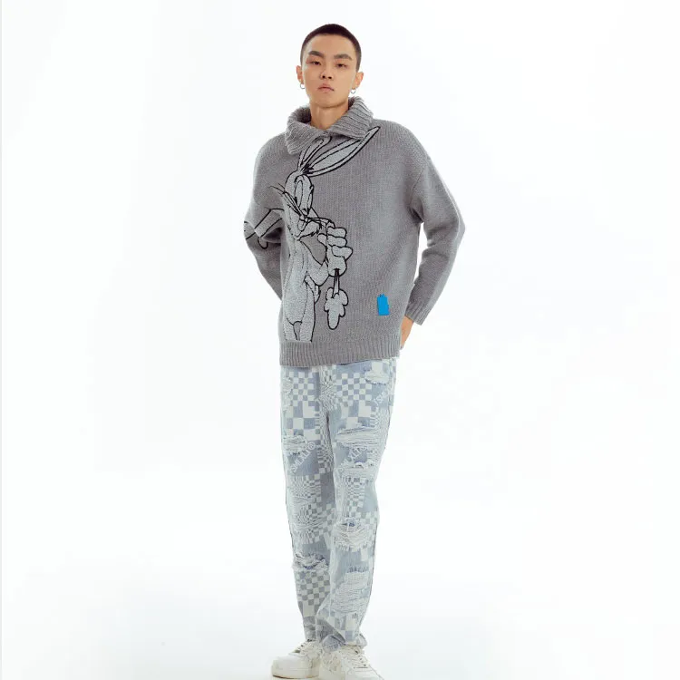 TSMLXLT Sweaters Unisex Light Gray-1