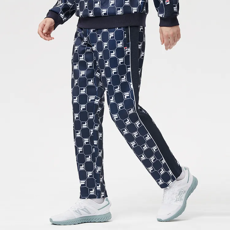 FILA Athletics Knitted Sweatpants Men Blue-3