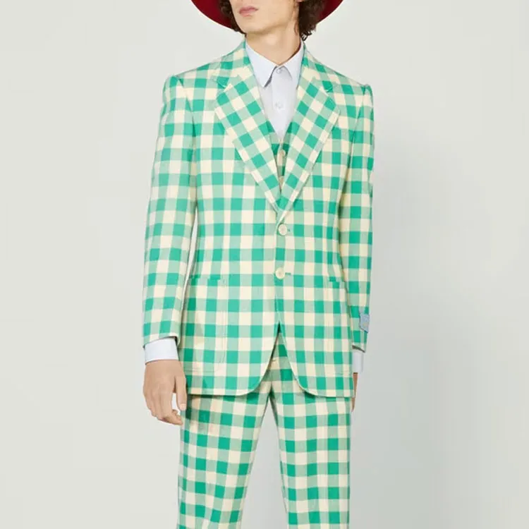 GUCCI SS22 Business Suit Coat Men's Green-2