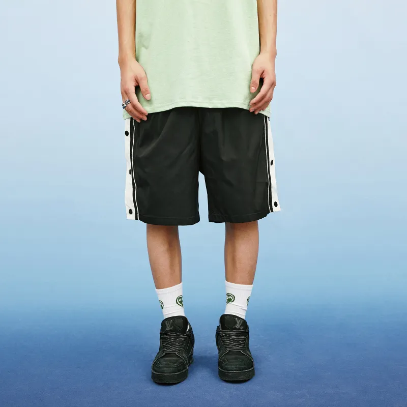 A11SLAVE Loose Fit Shorts Unisex Black White-2