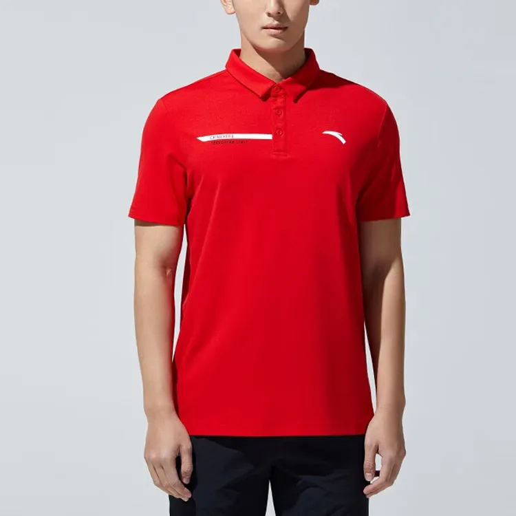 ANTA Variety Training Collection Polo Shirts Men Classic Red-2