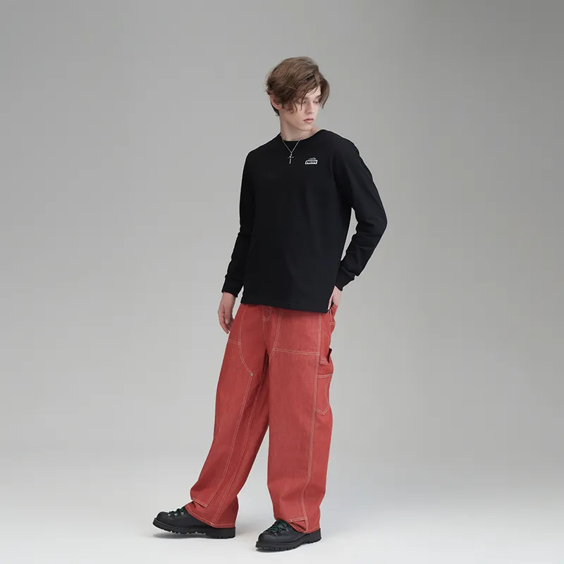 Prth Promethean Wide Leg Jeans Unisex Red-3
