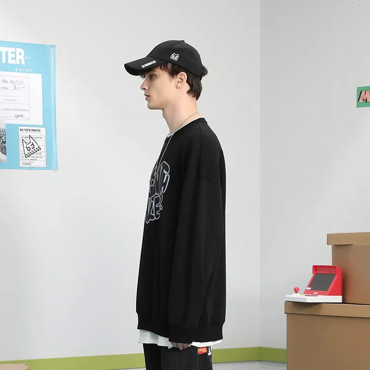 Bt Crew Neck Loose Fit Sweatshirt Unisex-4