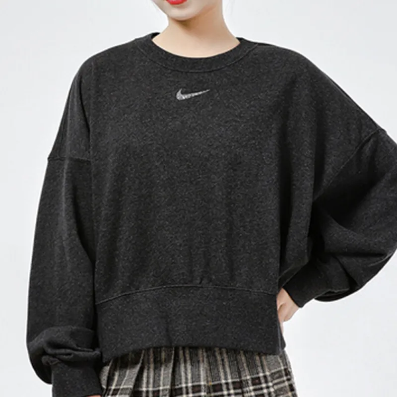 Nike Sportswear Women's Essential Fleece Crew Sweatshirt Dark Grey-2