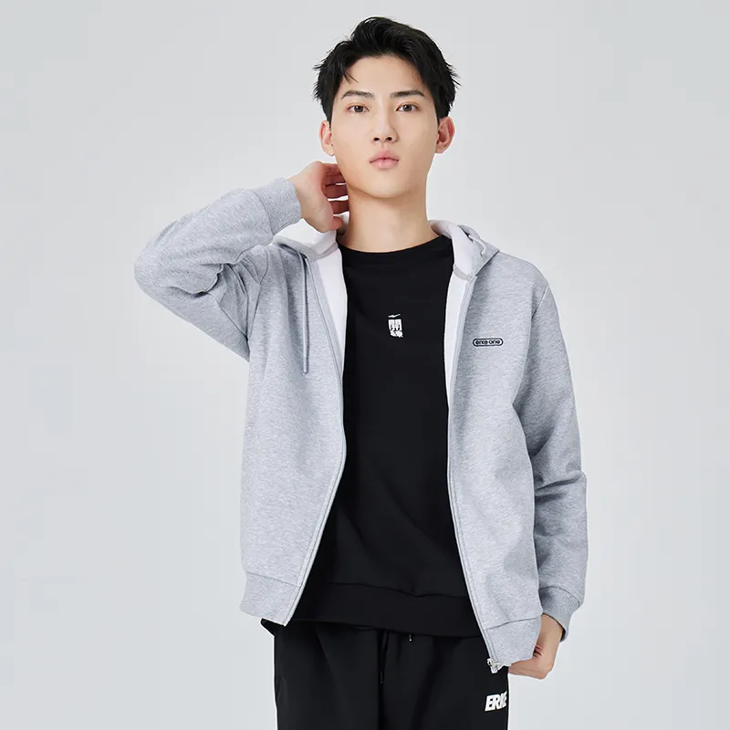 Erke Sweatshirts Men Bright Light Heather Gray-4