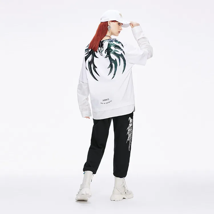 Boy London FW21 Straight Long Sleeved T Shirt Unisex White-4