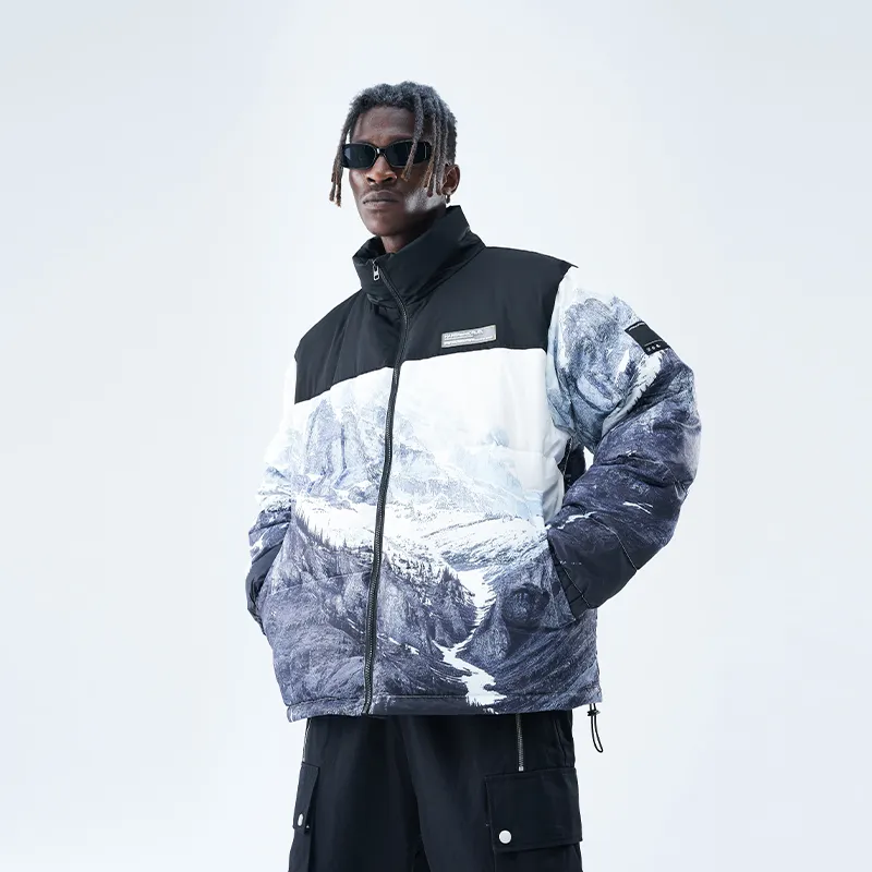 HARSH AND CRUEL Down Jacket Unisex Black-4