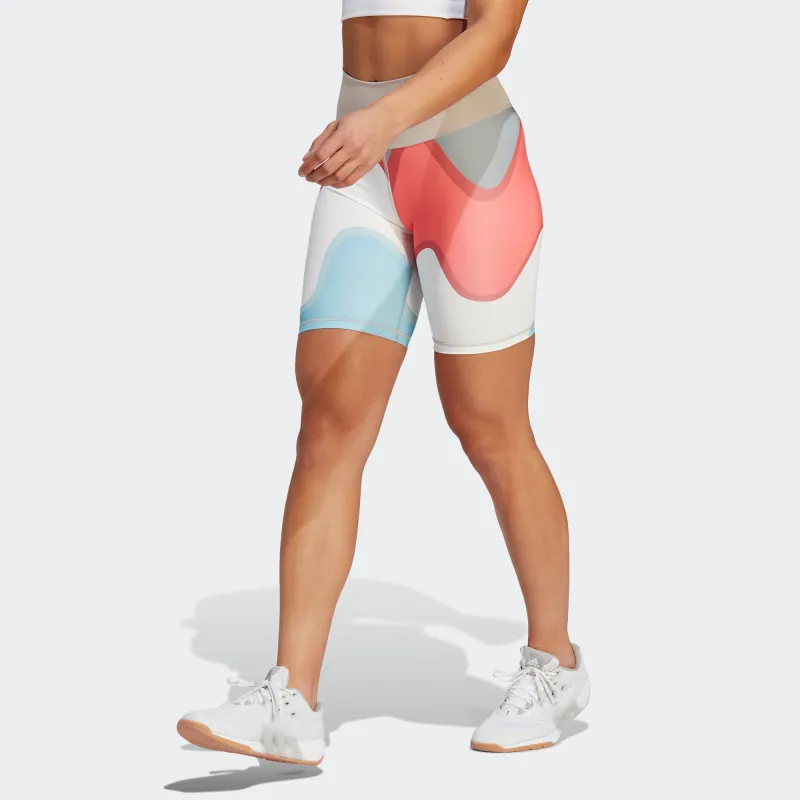 Adidas MARIMEKKO Collaboration Casual Shorts Women's Blue With White Lettering-3