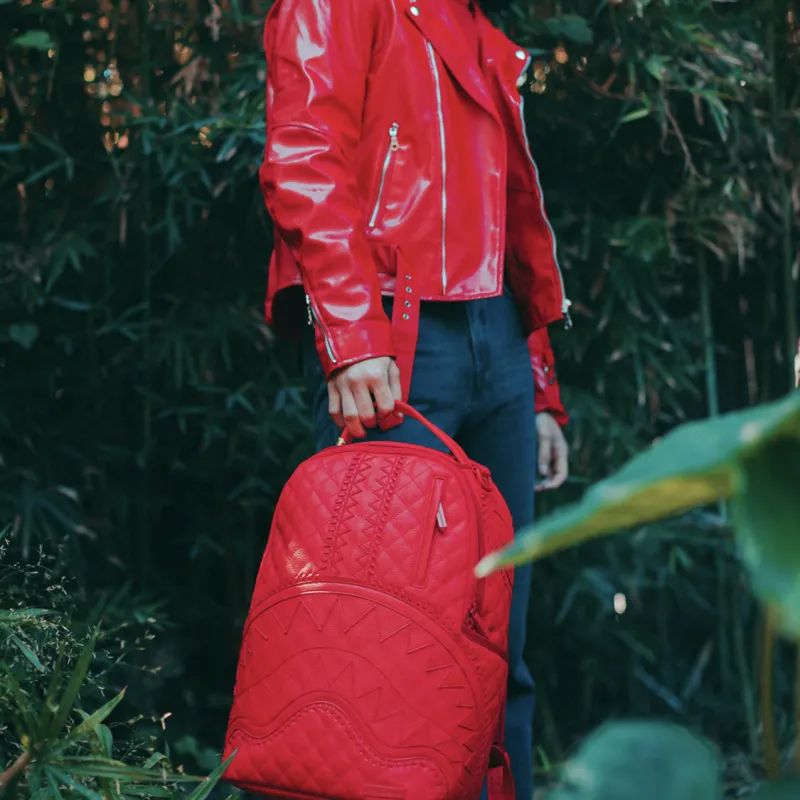 SPRAYGROUND Artificial Leather Backpack Medium Size Unisex Red-3