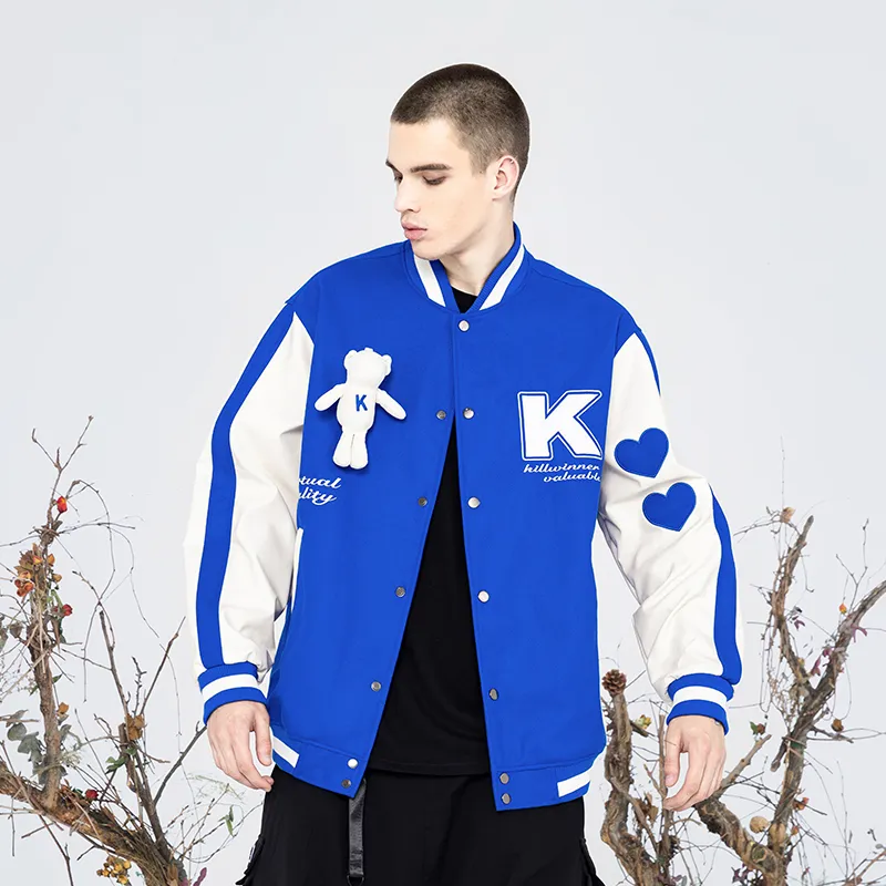 KILLWINNER Cartoon Baseball Collar Loose Fit Thickened Puffer Jacket Unisex-10