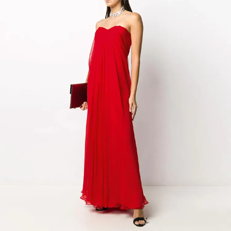 Alexander McQueen Sleeveless Dresses Women's Red-1