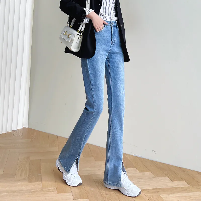 MITUAN Flared Pants Moderate Jeans Women's-9